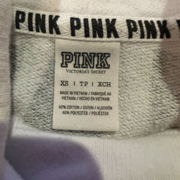 Pink Victoria Secrets Sweater Turtleneck Longsleeve Gray/White Size XS - Picture 2 of 9